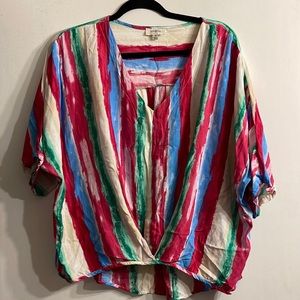 Umgee Blouse Mulitcolor Stripes